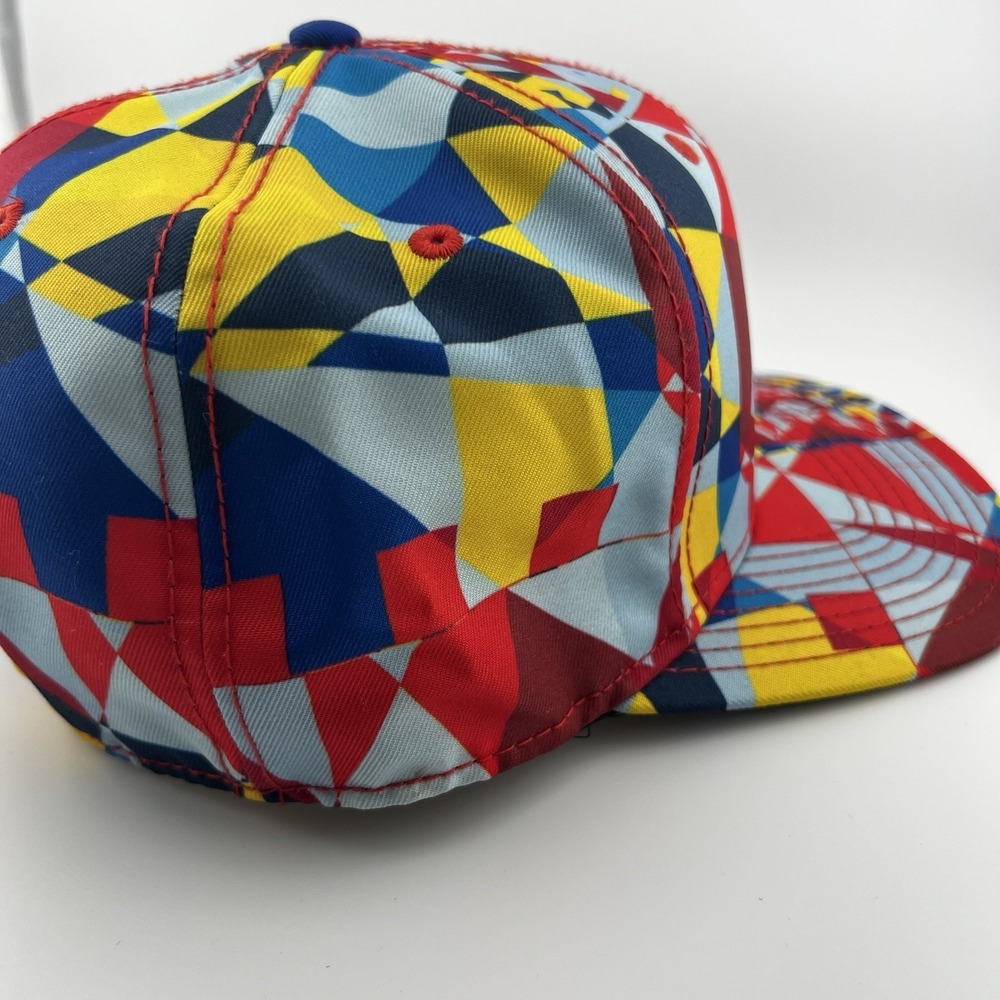 Crooks & Castles Colorful Geometric Snapback Hat All Over Print Adjustable Cap - Picture 6 of 11